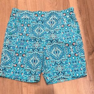 Counterparts Teal and Coral Floral Shorts women’s size 14